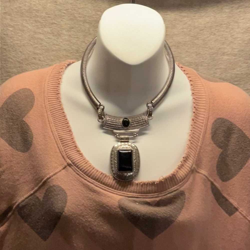 Pounded metal choker, one of my favorites..